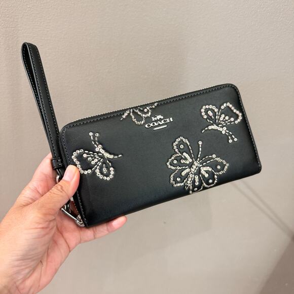 Coach Long Zip Around Wallet With Star Print CCL38 & CCL39 ‼️choose 1 color‼️ - Picture 7 of 12